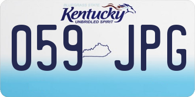 KY license plate 059JPG