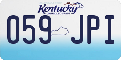 KY license plate 059JPI