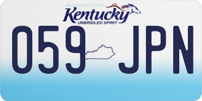 KY license plate 059JPN