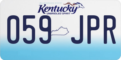 KY license plate 059JPR