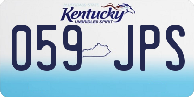 KY license plate 059JPS