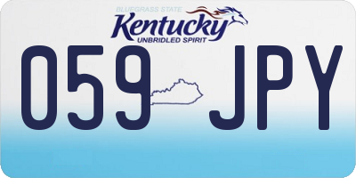 KY license plate 059JPY