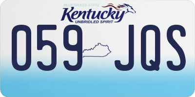 KY license plate 059JQS