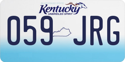 KY license plate 059JRG