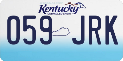 KY license plate 059JRK
