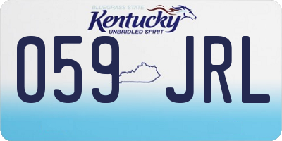 KY license plate 059JRL