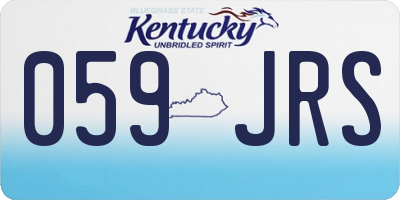 KY license plate 059JRS
