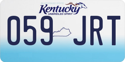 KY license plate 059JRT