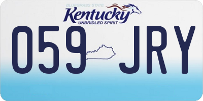 KY license plate 059JRY