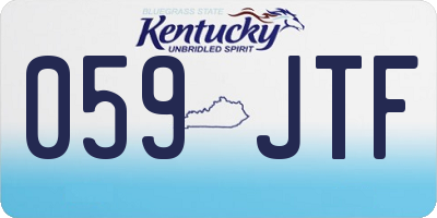 KY license plate 059JTF
