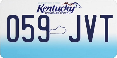 KY license plate 059JVT