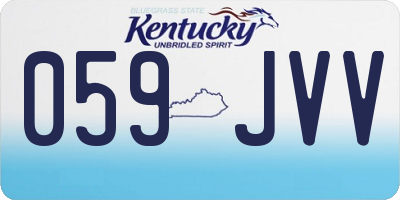KY license plate 059JVV