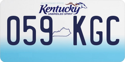 KY license plate 059KGC