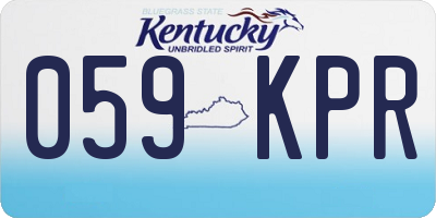 KY license plate 059KPR