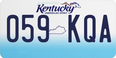 KY license plate 059KQA