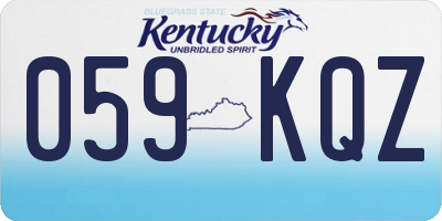 KY license plate 059KQZ