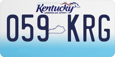 KY license plate 059KRG