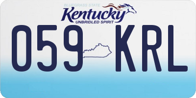 KY license plate 059KRL