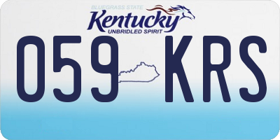 KY license plate 059KRS