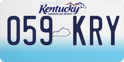 KY license plate 059KRY
