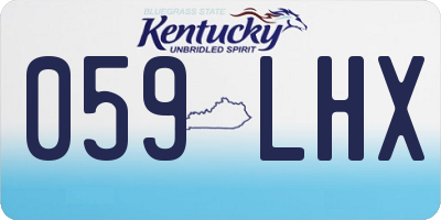 KY license plate 059LHX