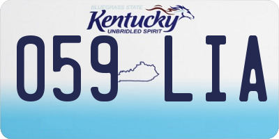 KY license plate 059LIA