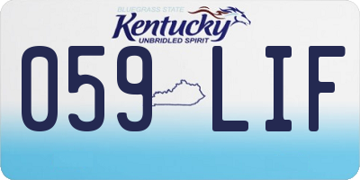 KY license plate 059LIF