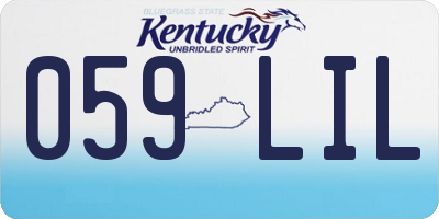 KY license plate 059LIL