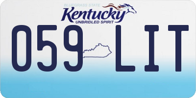 KY license plate 059LIT