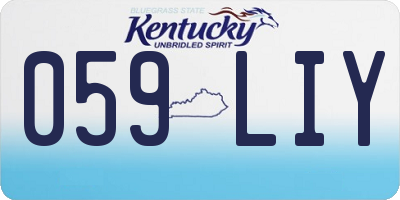 KY license plate 059LIY
