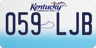 KY license plate 059LJB