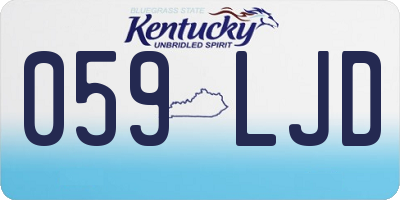 KY license plate 059LJD
