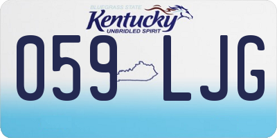 KY license plate 059LJG