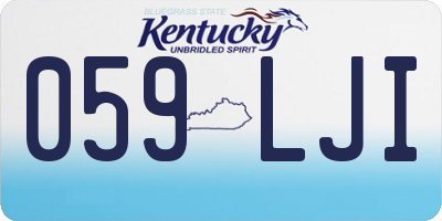 KY license plate 059LJI