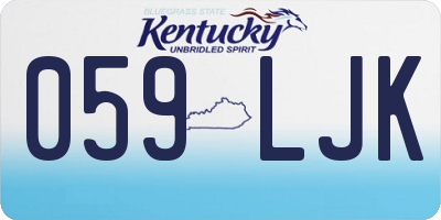 KY license plate 059LJK
