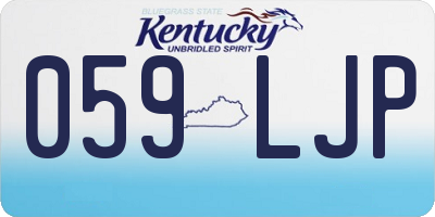 KY license plate 059LJP