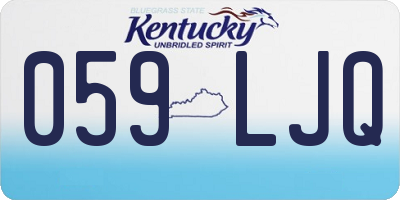 KY license plate 059LJQ
