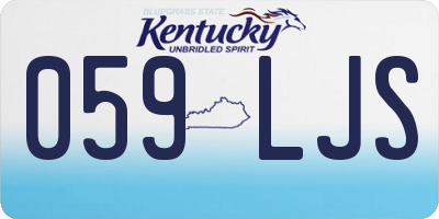 KY license plate 059LJS
