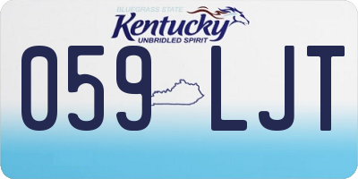 KY license plate 059LJT