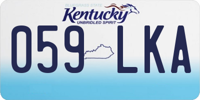 KY license plate 059LKA
