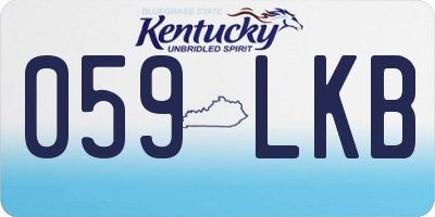 KY license plate 059LKB
