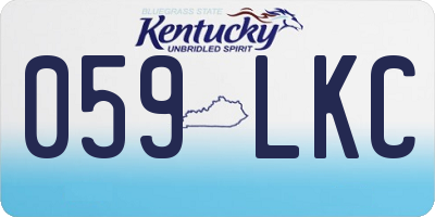 KY license plate 059LKC