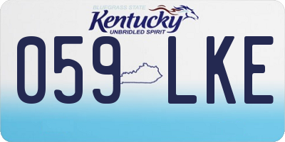 KY license plate 059LKE