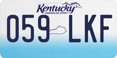 KY license plate 059LKF