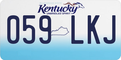 KY license plate 059LKJ