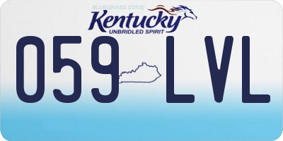 KY license plate 059LVL