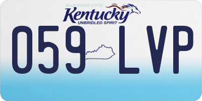 KY license plate 059LVP