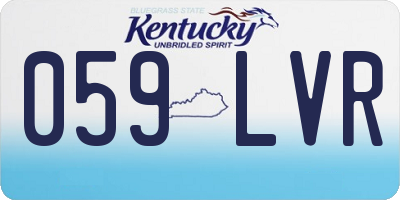 KY license plate 059LVR