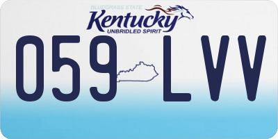 KY license plate 059LVV