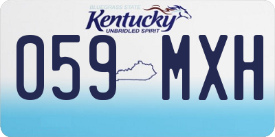 KY license plate 059MXH